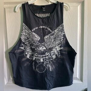 Blue/Gray Distressed Tank Top